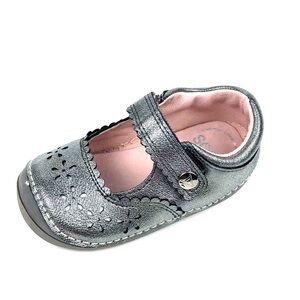 Sole Play Infant Girl Gabbai Silver Mary Janes Sz4